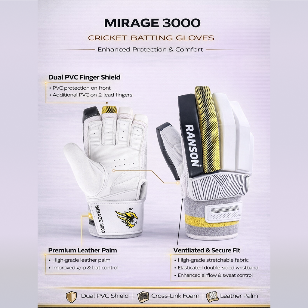 Mirage 3000 Cricket Batting Gloves